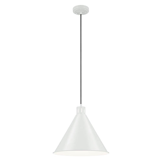 KICHLER 52177WH Zailey 14.25" 1-Light Cone Pendant in White