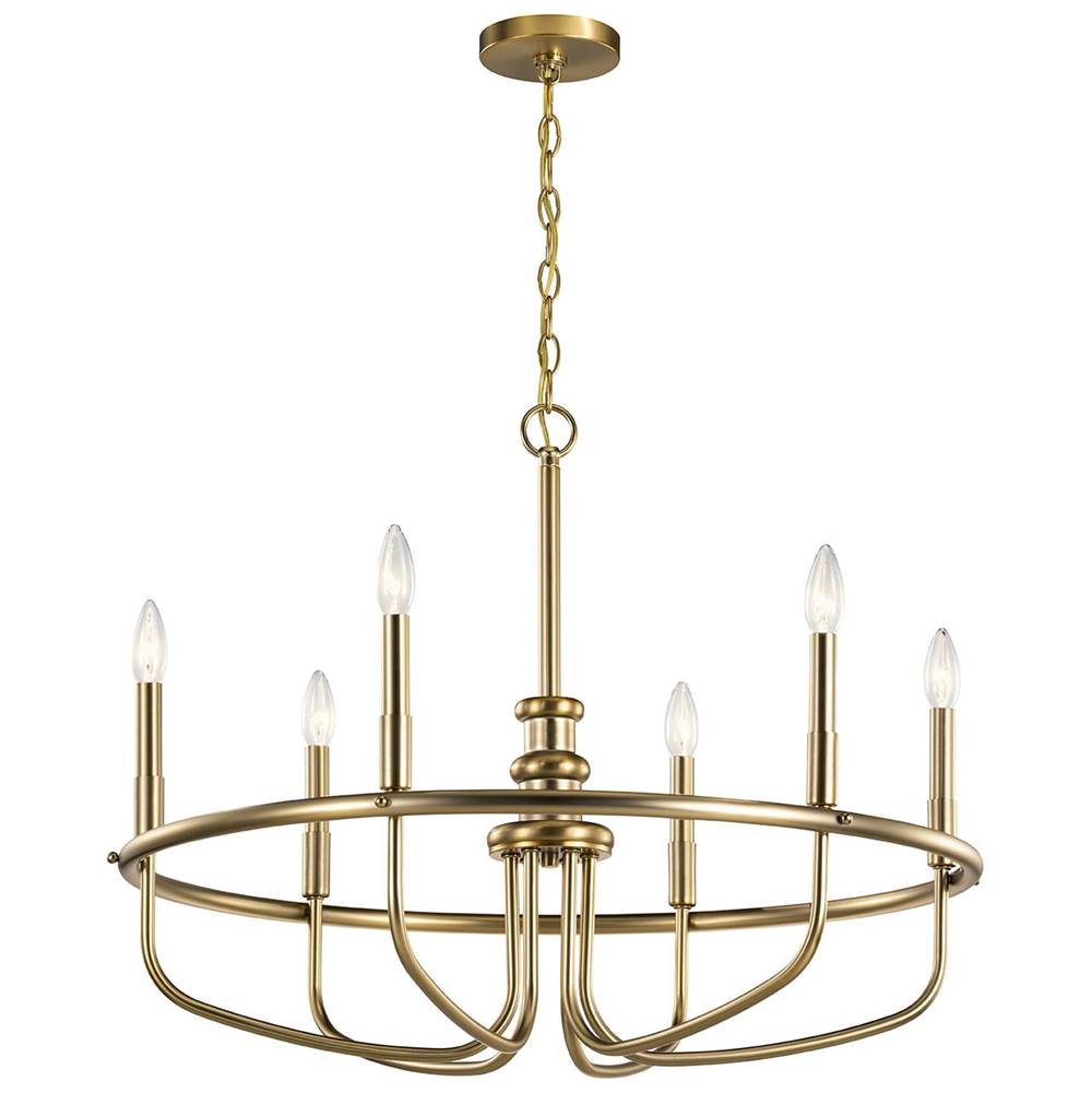 KICHLER 52304CLZ Capitol Hill 22" 6 Light Chandelier in Classic Bronze