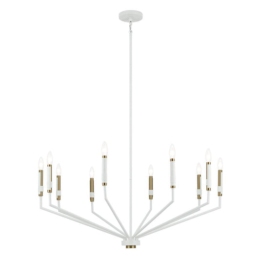 KICHLER 52348WH Armand 38.25" 10-Light Chandelier in White