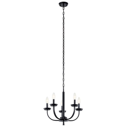 KICHLER 52385BK Kennewick 5 Light Chandelier Brushed Nickel