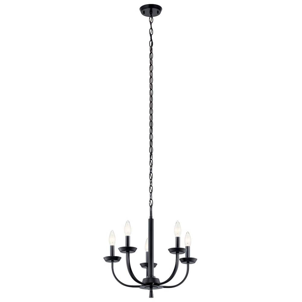 KICHLER 52385BK Kennewick 5 Light Chandelier Brushed Nickel