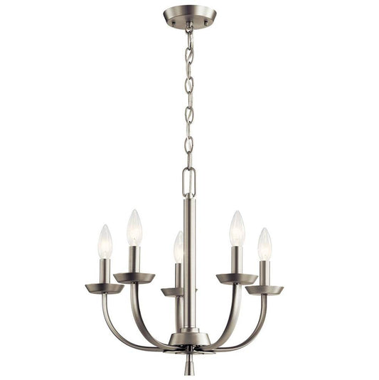 KICHLER 52385NI Kennewick 5 Light Chandelier Brushed Nickel