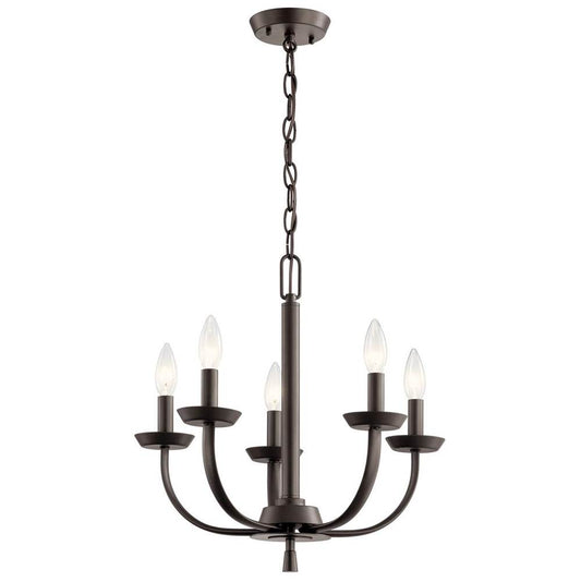 KICHLER 52385OZ Kennewick 5 Light Chandelier Olde Bronze