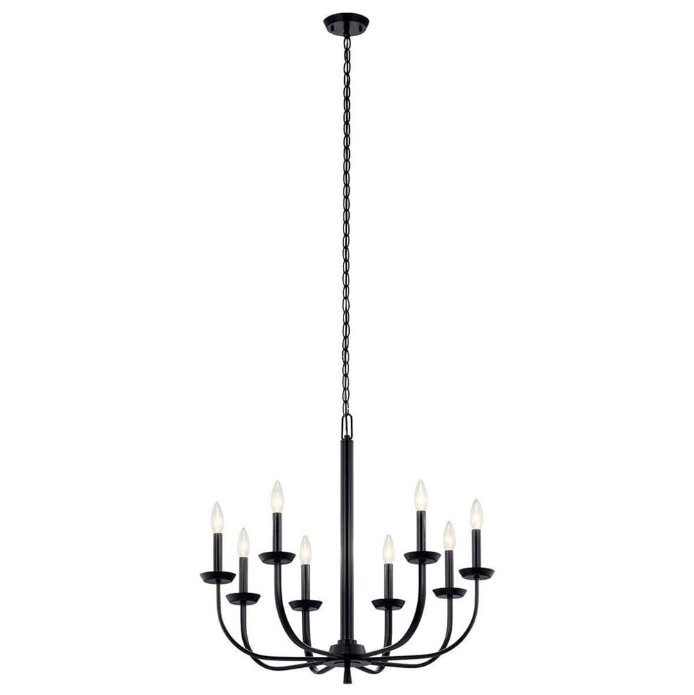 KICHLER 52388BK Kennewick 9 Light Chandelier Brushed Nickel