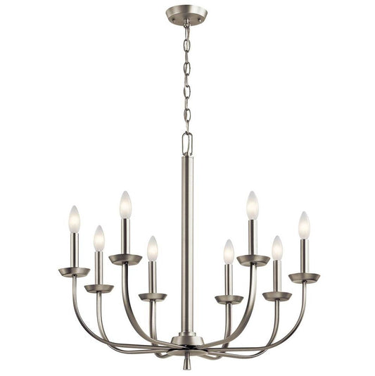 KICHLER 52388NI Kennewick 9 Light Chandelier Brushed Nickel