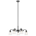 KICHLER 52398BK Aivian 30" 5 Light Chandelier with Clear Glass Black
