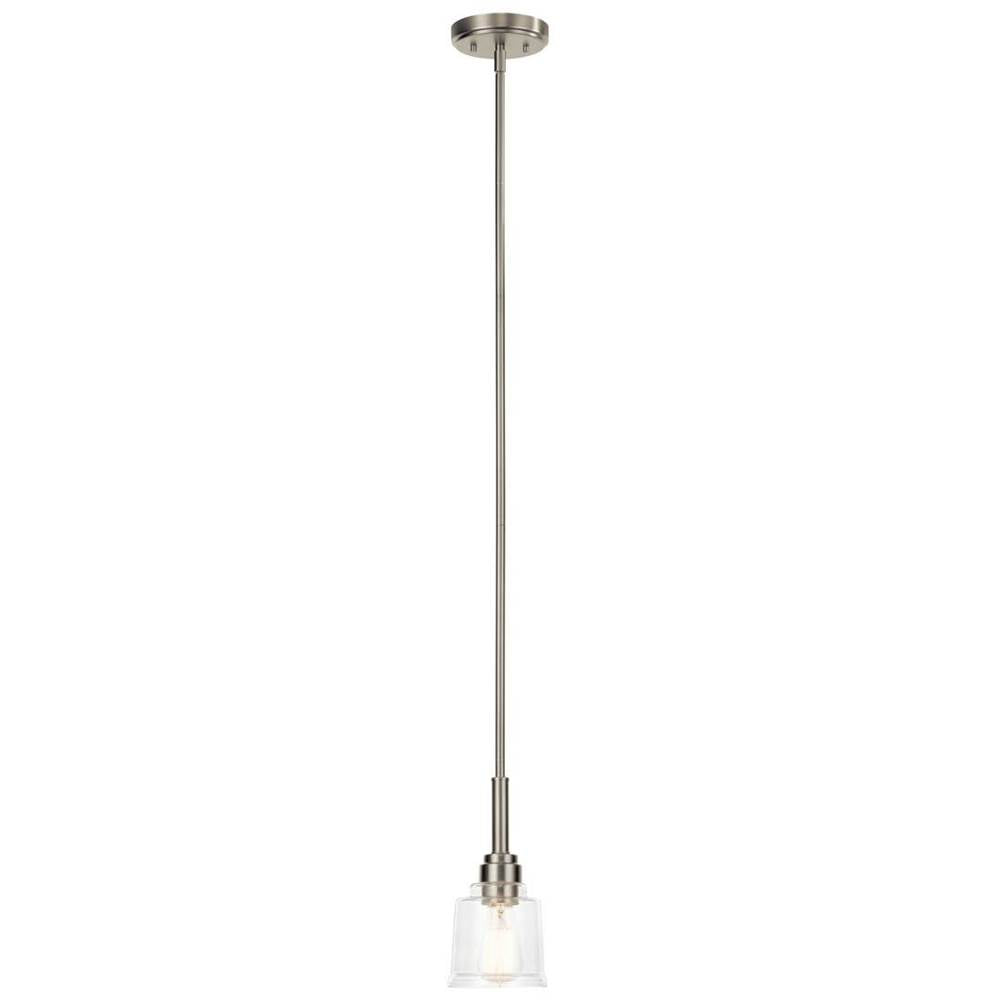 KICHLER 52399NI Aivian 5" 1 Light Mini Pendant with Clear Glass Brushed NIckel