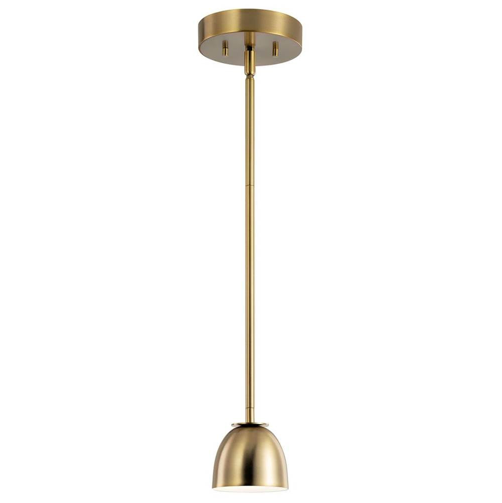 KICHLER 52419BNBLED Baland 4" 1 Light Mini Pendant Brushed Natural Brass