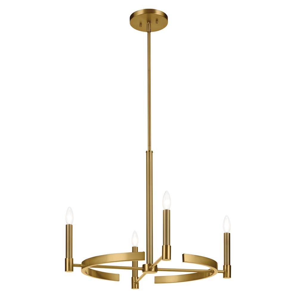 KICHLER 52426BNB Tolani 20.25" 4-Light Chandelier in Brushed Natural Brass