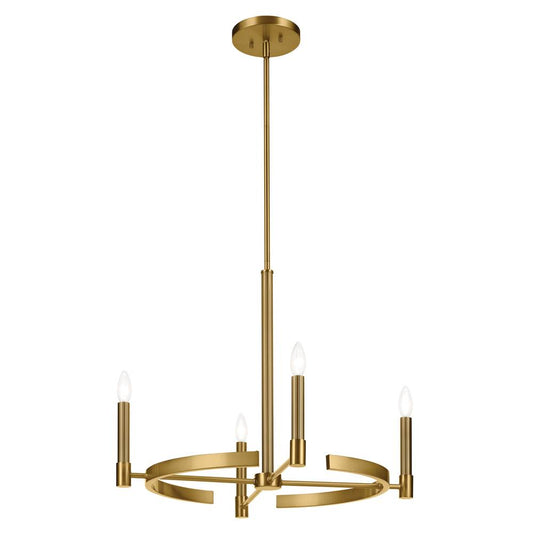 KICHLER 52426BNB Tolani 20.25" 4-Light Chandelier in Brushed Natural Brass