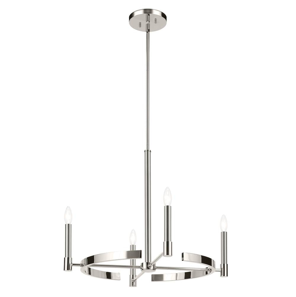 KICHLER 52426PN Tolani 20.25" 4-Light Chandelier in Polished Nickel