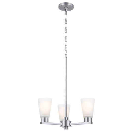 KICHLER 52435NI Stamos Chandelier 3 Light - Brushed Nickel