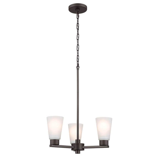KICHLER 52435OZ Stamos Chandelier 3 Light - Olde Bronze