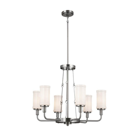 KICHLER 52451CLP Vetivene 29" 6 Light Chandelier Classic Pewter