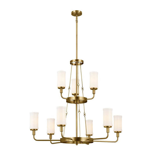 KICHLER 52452NBR Vetivene 40" 9 Light Chandelier Natural Brass
