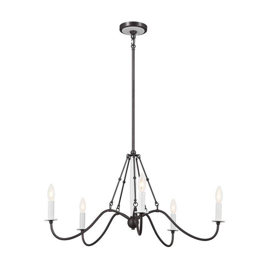 KICHLER 52455AVI Freesia 31.25" 5 Light Chandelier Anvil Iron