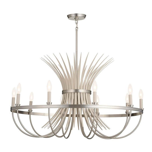 KICHLER 52459NI Felicity 37" 9 Light Chandelier Brushed Nickel