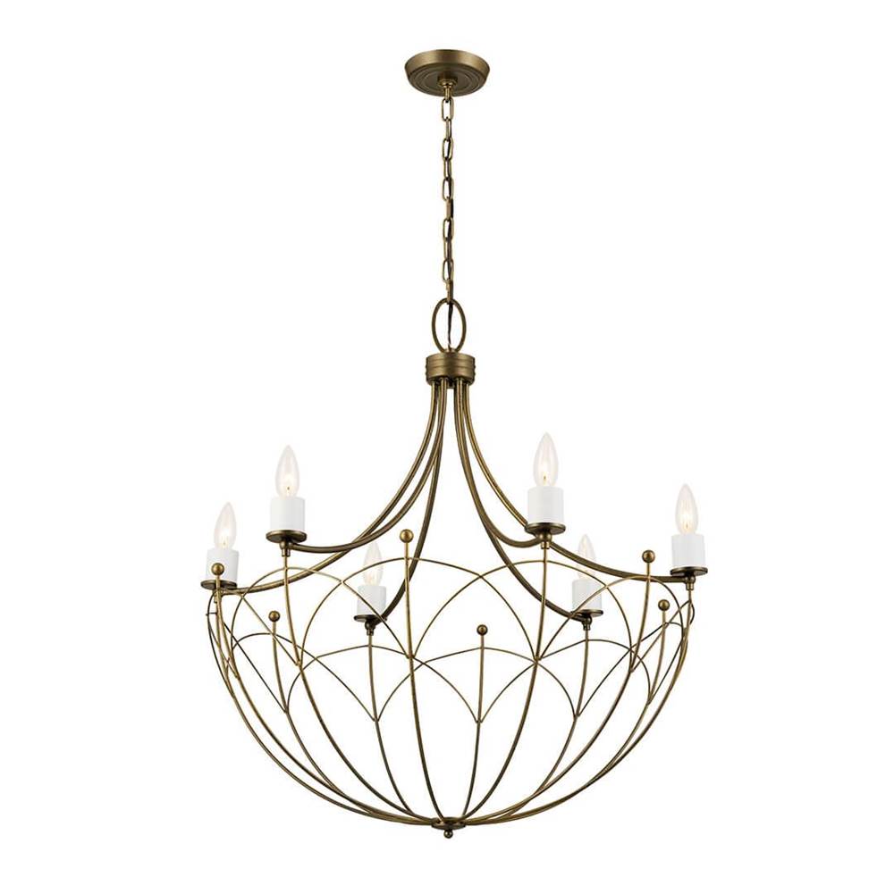 KICHLER 52462CHZ Topiary 30" 6 Light Chandelier Character Bronze