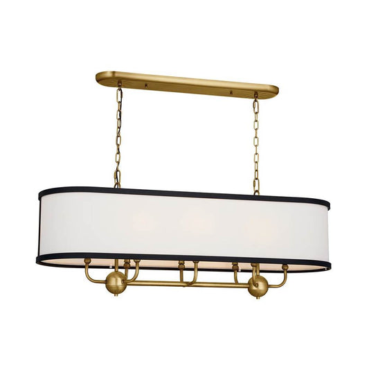 KICHLER 52467NBR Heddle 42.5" 8 Light Linear Chandelier Natural Brass