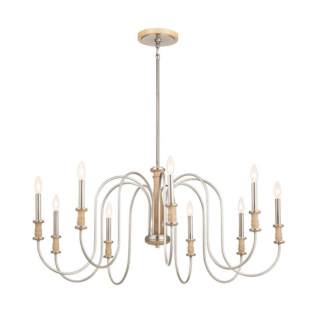 KICHLER 52471NI Karthe 42" 9 Light Chandelier Brushed Nickel