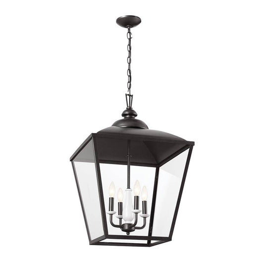 KICHLER 52475AVI Gentle Hill 27.5" 4 Light Foyer Pendant Anvil Iron