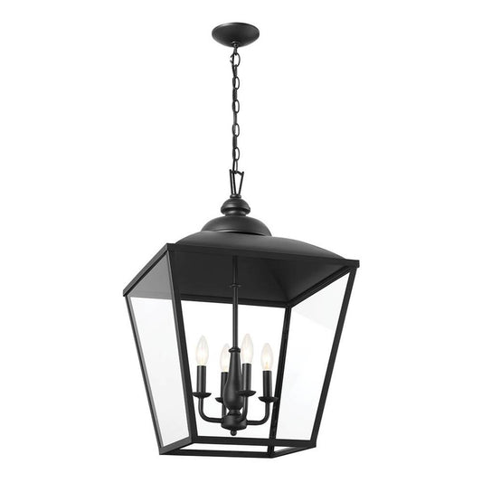 KICHLER 52475BKT Gentle Hill 27.5" 4 Light Foyer Pendant Textured Black