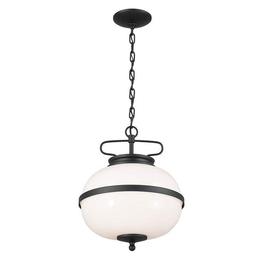 KICHLER 52478BKT Dame 12" 2 Light Pendant Textured Black