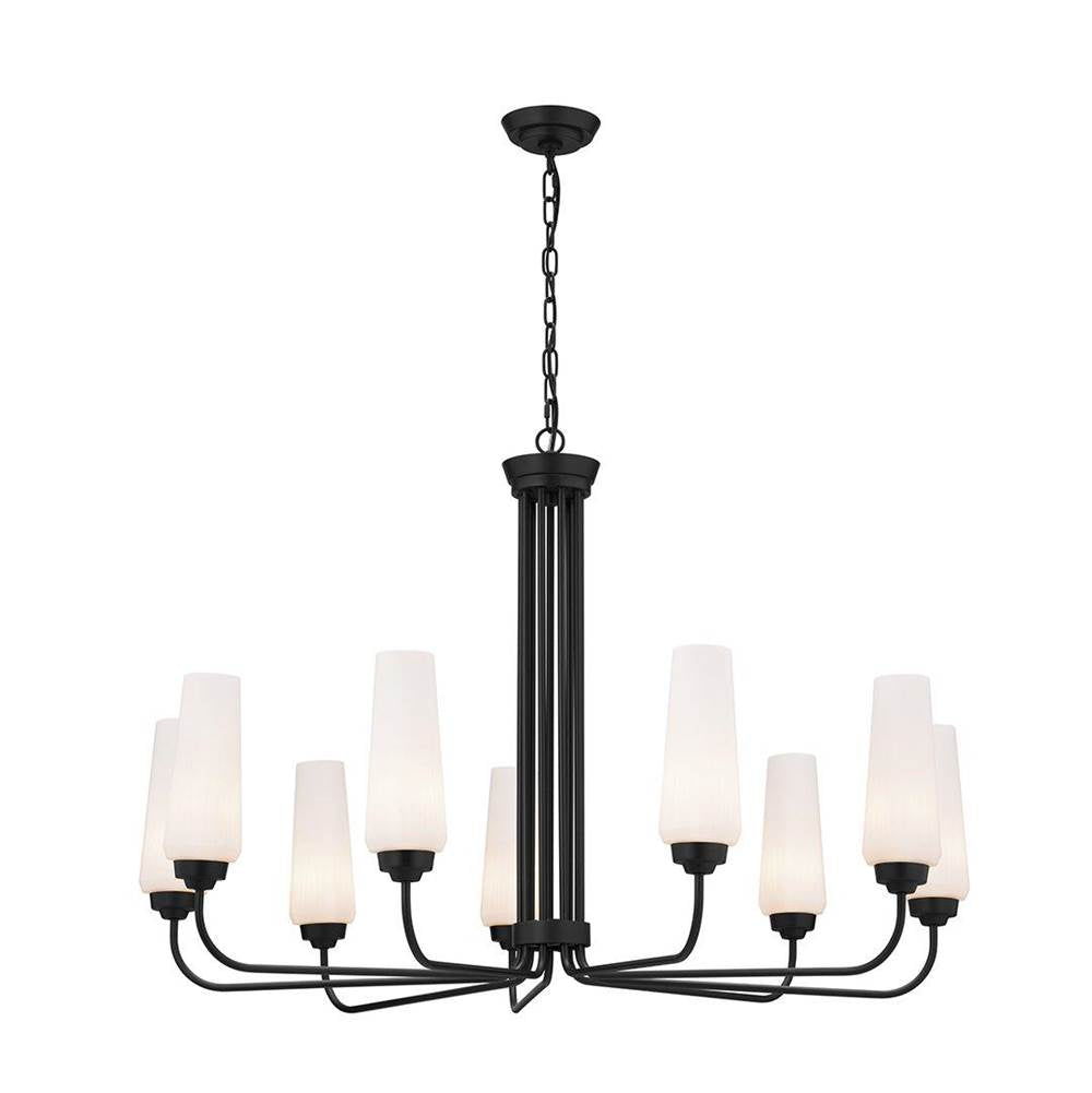 KICHLER 52481BK Truby 38" 9 Light Chandelier Black