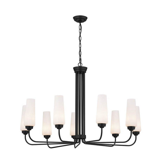 KICHLER 52481BK Truby 38" 9 Light Chandelier Black
