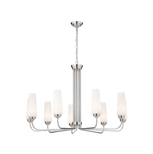 KICHLER 52481PN Truby 38" 9 Light Chandelier Polished Nickel