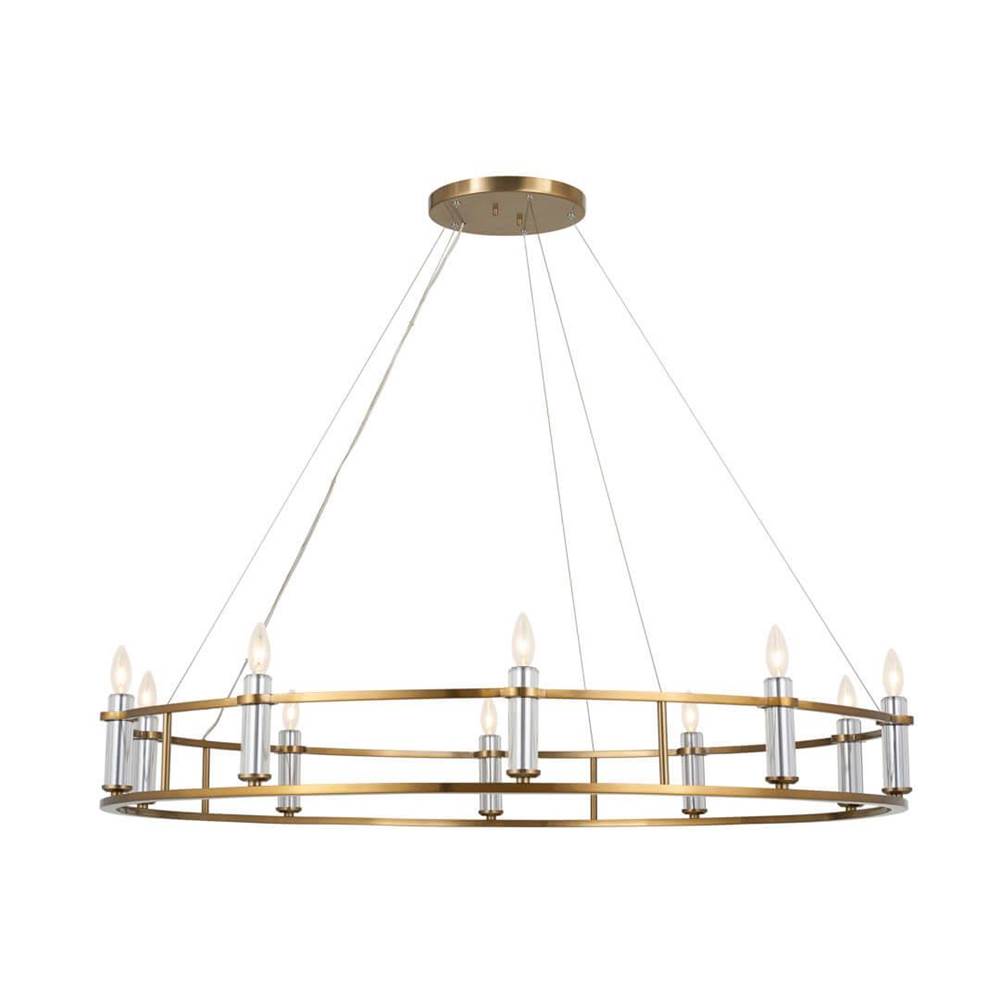 KICHLER 52491BNB Rosalind Chandelier 10 Light - Brushed Natural Brass