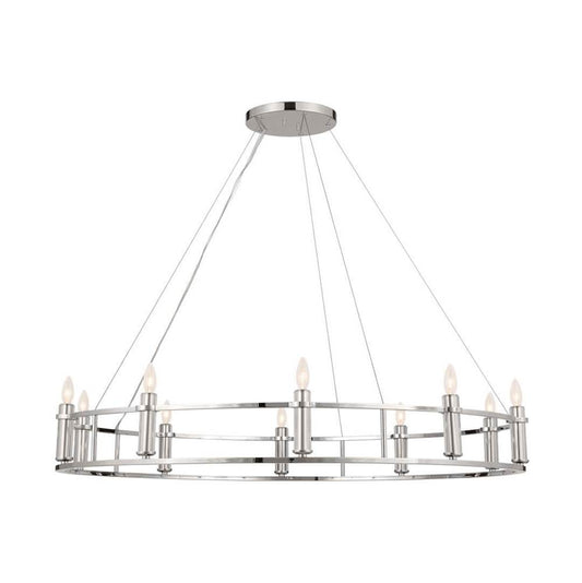KICHLER 52491PN Rosalind Chandelier 10 Light - Polished Nickel