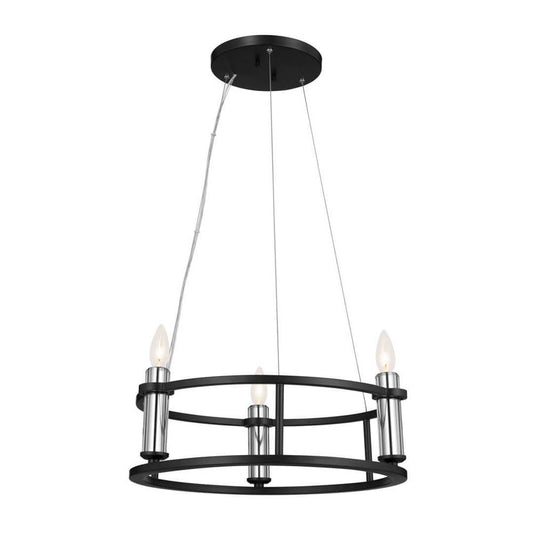KICHLER 52493BK Rosalind Mini Chandelier 3 Light - Black
