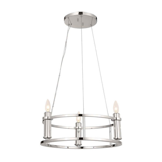 KICHLER 52493PN Rosalind Mini Chandelier 3 Light - Polished Nickel