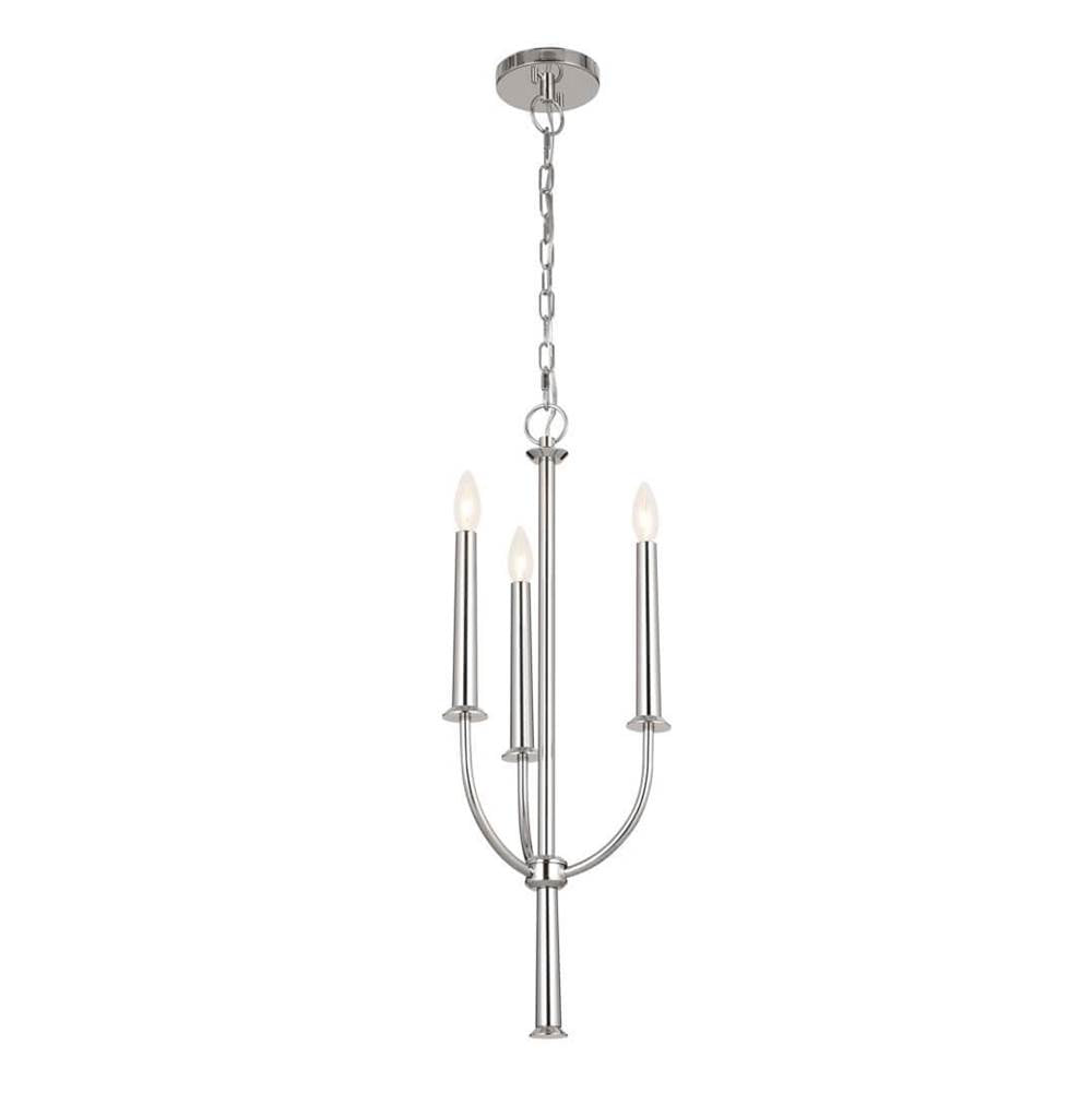 KICHLER 52496PN Florence Mini Chandelier 3 Light - Polished Nickel