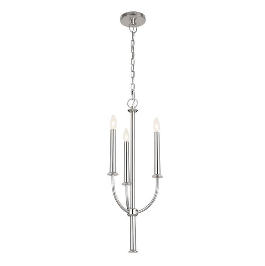 KICHLER 52496PN Florence Mini Chandelier 3 Light - Polished Nickel
