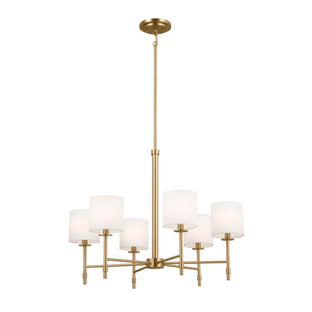 KICHLER 52500BNB Ali Chandelier 6 Light - Brushed Natural Brass