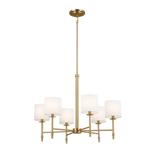 KICHLER 52500BNB Ali Chandelier 6 Light - Brushed Natural Brass