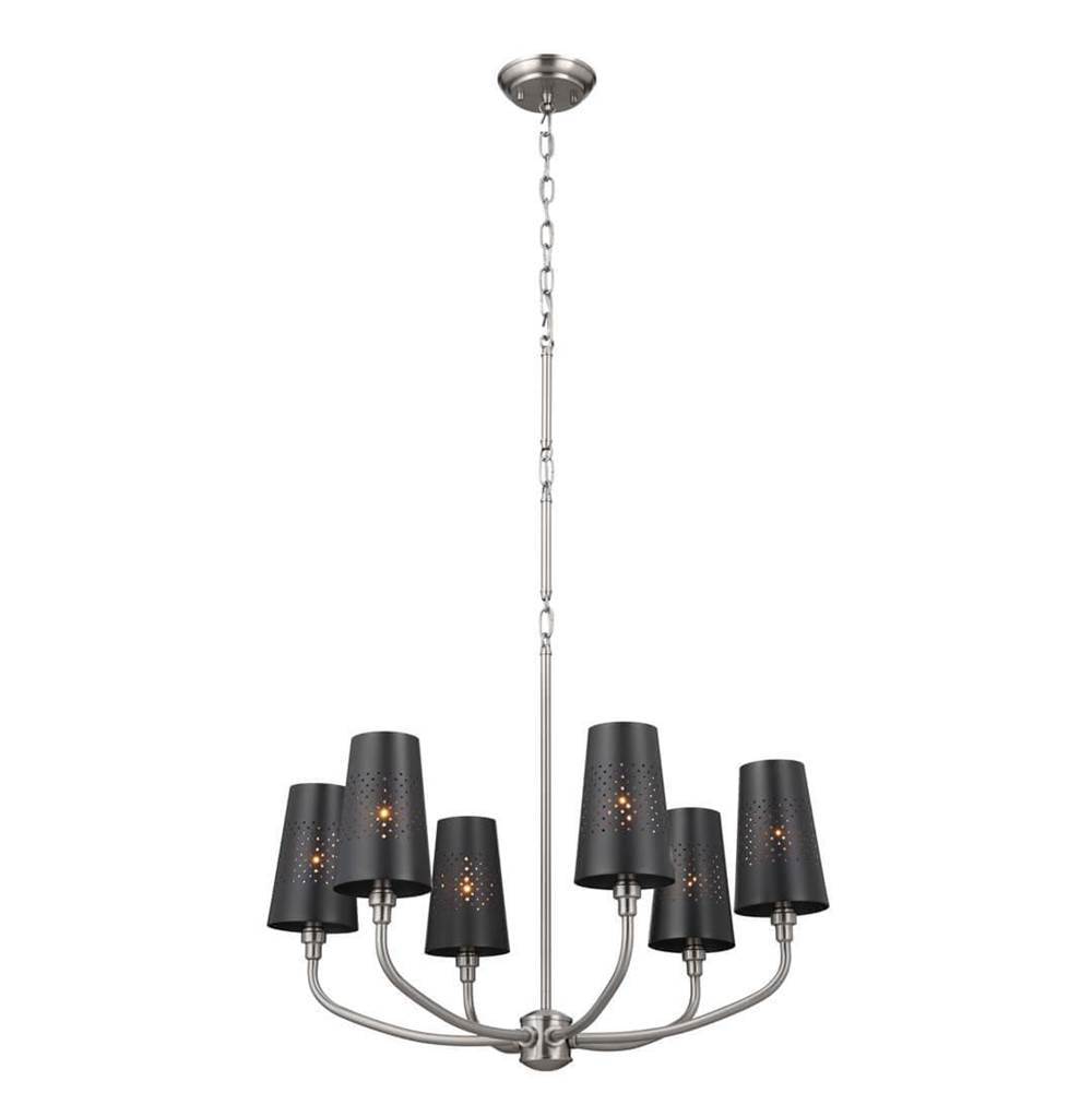 KICHLER 52508CLP Adeena Chandelier 6 Light - Classic Pewter