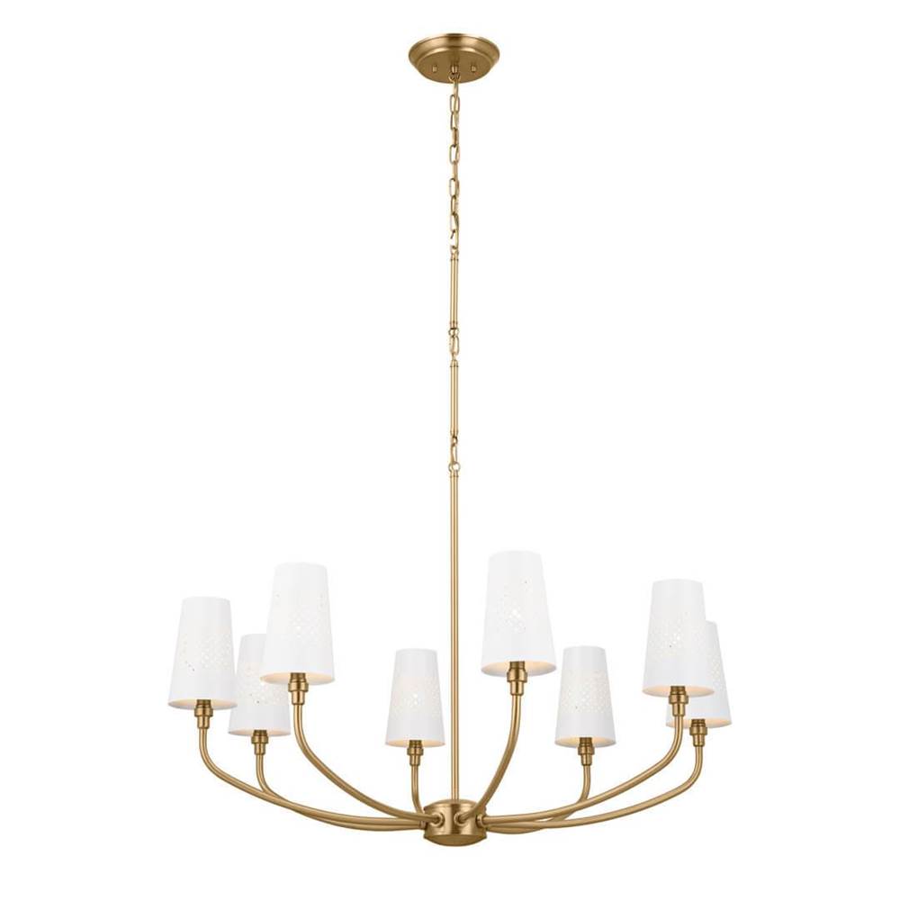 KICHLER 52509BNB Adeena Chandelier 8 Light - Brushed Natural Brass