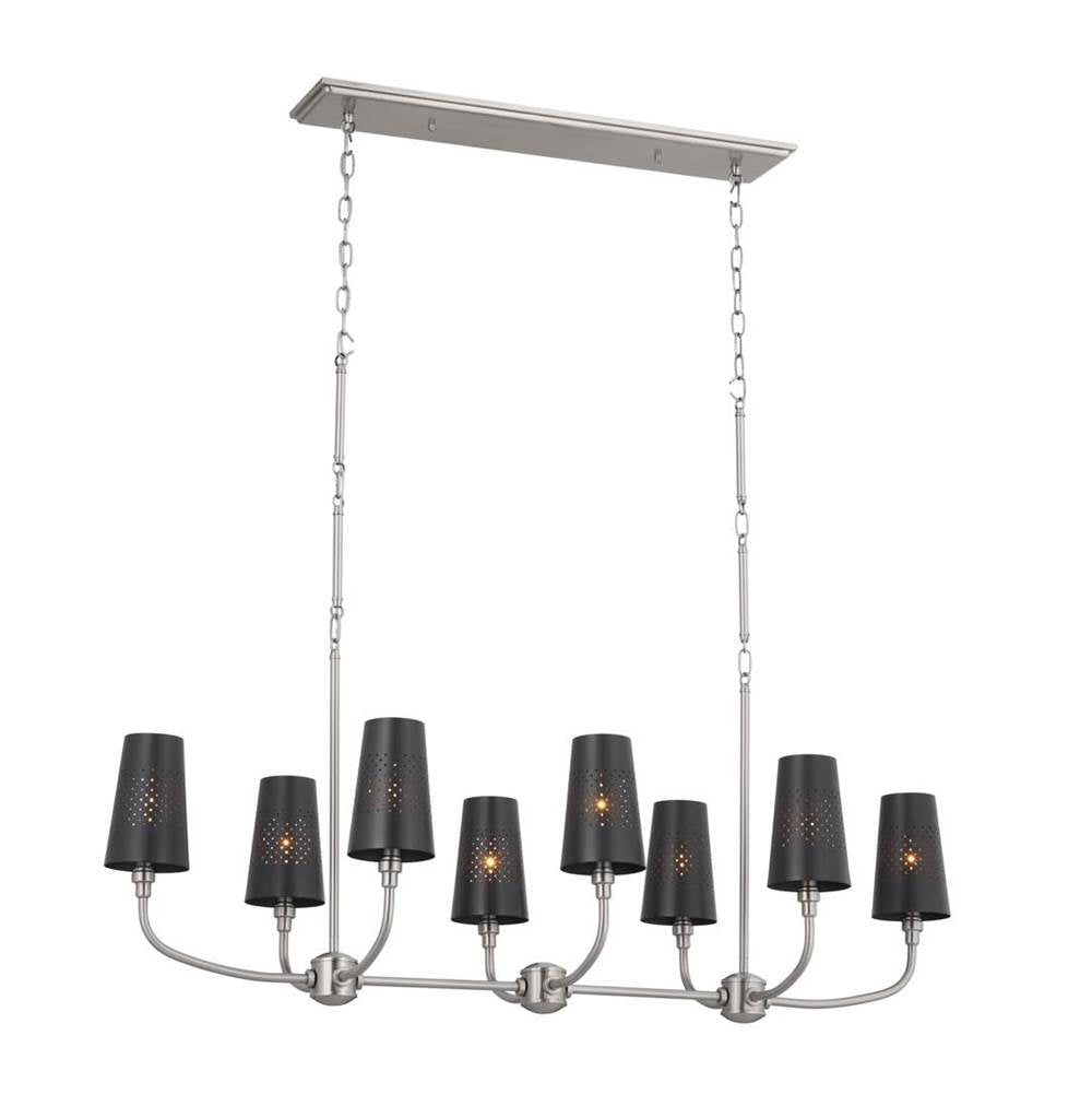 KICHLER 52510CLP Adeena Linear Chandelier 8 Light - Classic Pewter