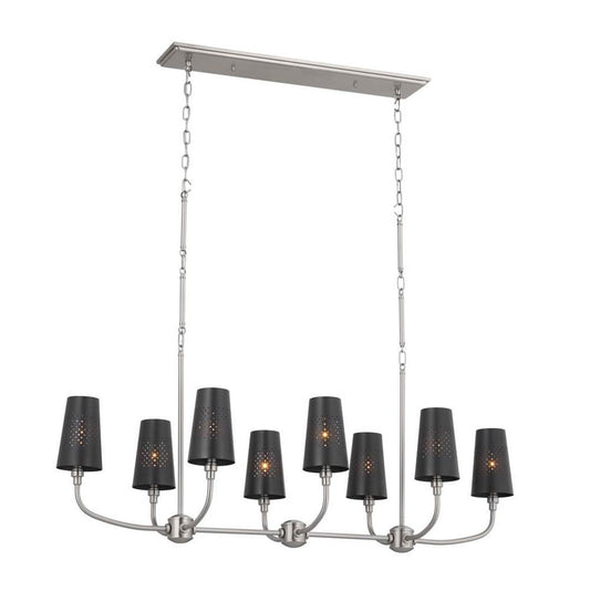 KICHLER 52510CLP Adeena Linear Chandelier 8 Light - Classic Pewter