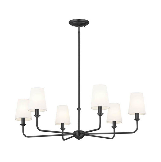 KICHLER 52516BK Pallas Chandelier 6 Light - Black