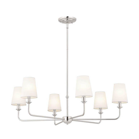 KICHLER 52516PN Pallas Chandelier 6 Light - Polished Nickel