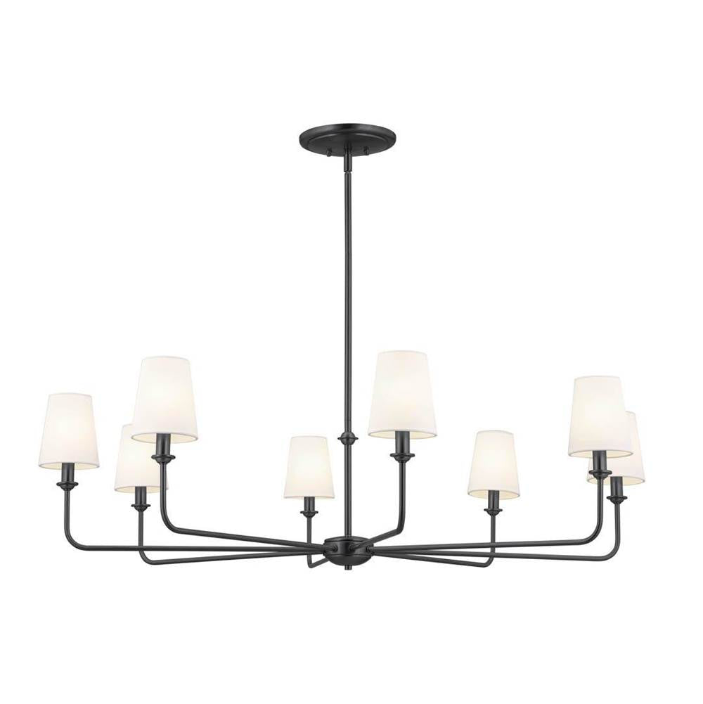 KICHLER 52517BK Pallas Chandelier 8 Light - Black