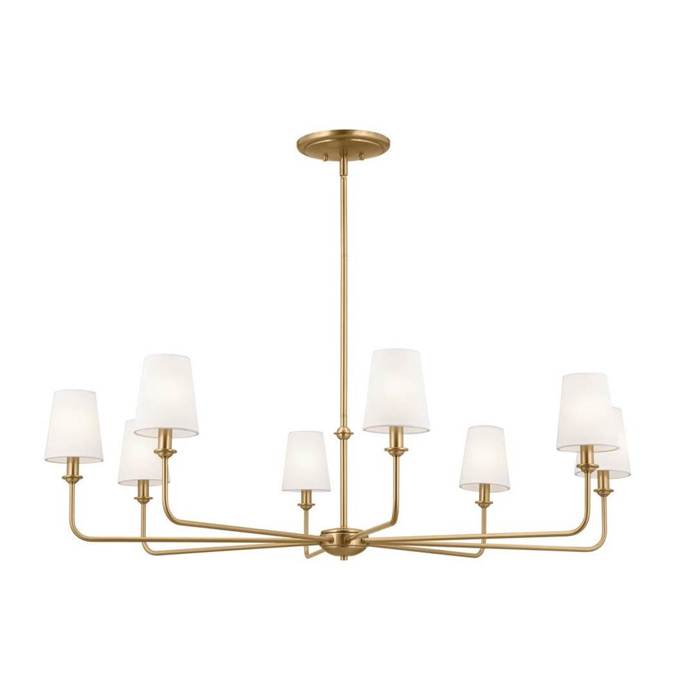 KICHLER 52517BNB Pallas Chandelier 8 Light - Brushed Natural Brass