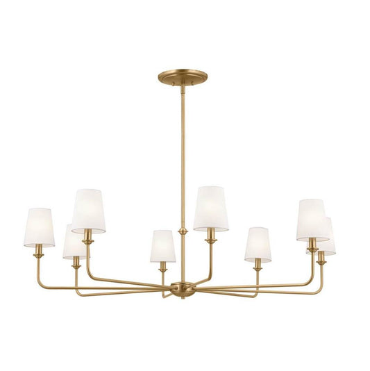 KICHLER 52517BNB Pallas Chandelier 8 Light - Brushed Natural Brass