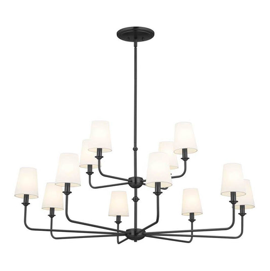 KICHLER 52518BK Pallas Chandelier 12 Light - Black