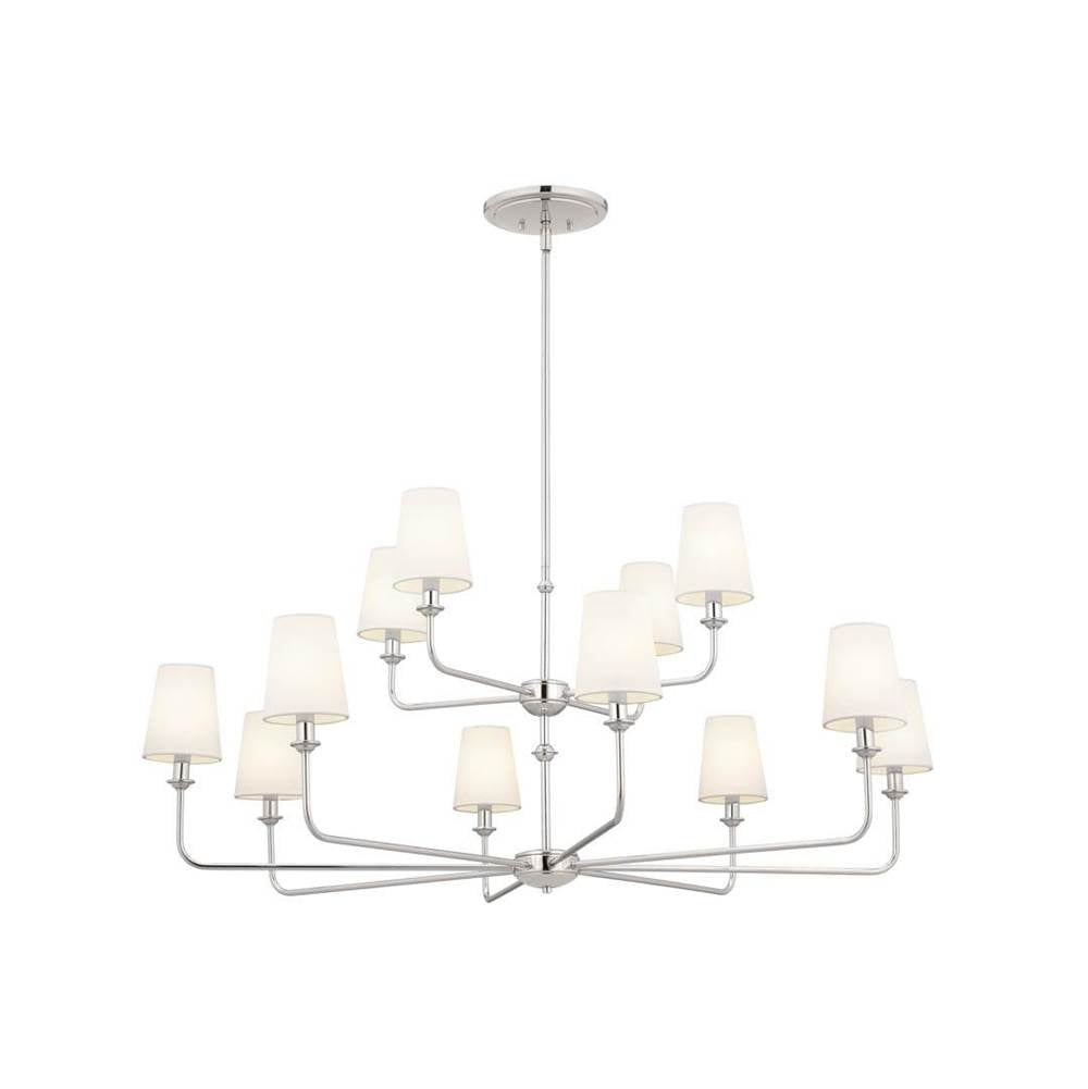 KICHLER 52518PN Pallas Chandelier 12 Light - Polished Nickel