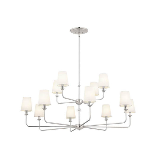 KICHLER 52518PN Pallas Chandelier 12 Light - Polished Nickel
